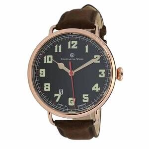 NEW CONSTANTIN WEISZ men's 45mm big pilot 1926 automatic strap watch in rosetone